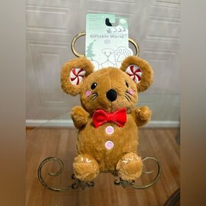 Giftable  Very Cute Mouse 🐭 Ball Body Very Solf Toy Clinker & Squeaker  9”